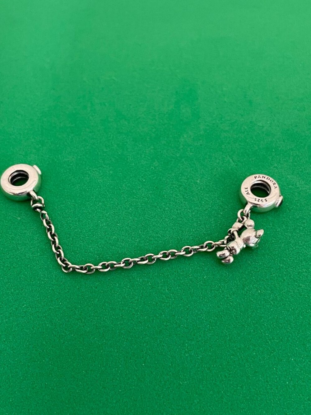 Pandora Disney, Climbing Mickey Safety Chain, Red CZ Sterling silver Charm - Picture 2 of 6